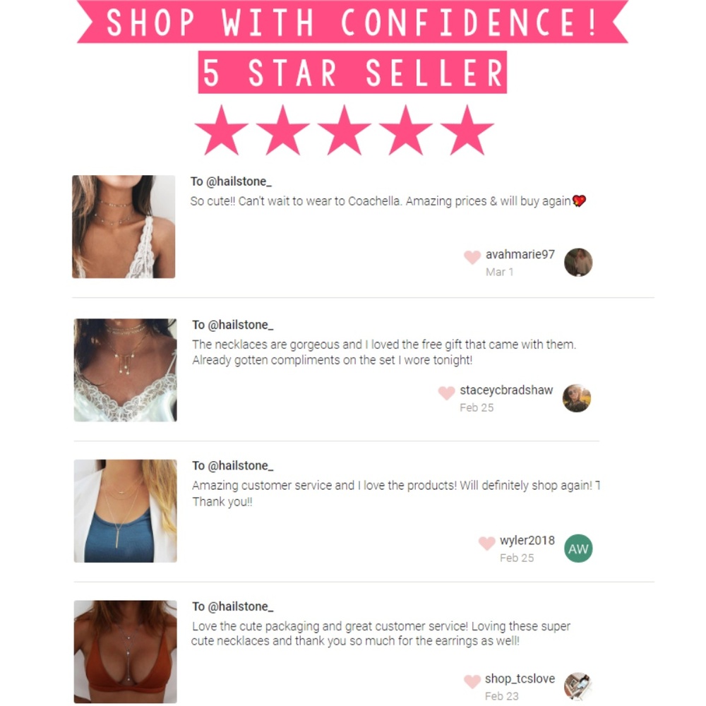 4/$30 Dainty Layered Star Necklace - Picture 6 of 6